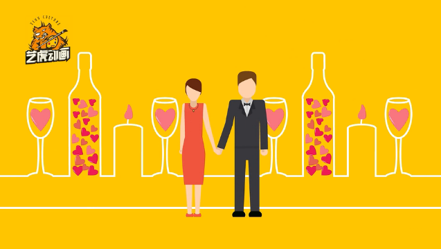 微信网恋创意婚礼动画视频